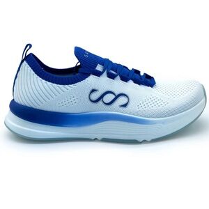 SAYSH Stylish Blue and White Athletic Shoes for Women